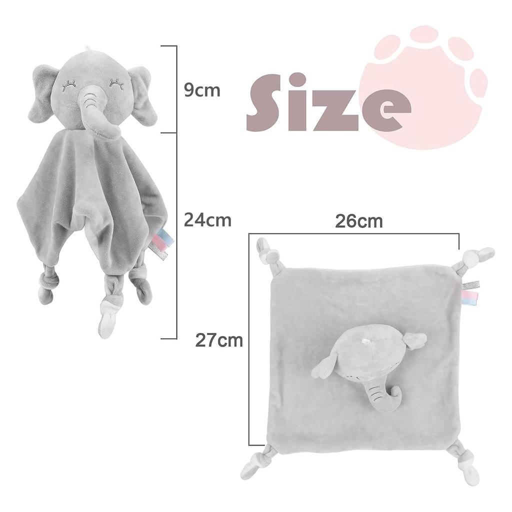 Cartoon Rabbit Elephants Unicorns Plush Toy Soft Stuffed Baby Toy Infant Animal White Bunny Soothe Appease Towel Comforting Blankie Toy with Rattle