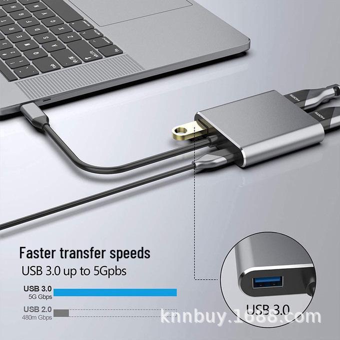 Док-станция Type-C на HDMI/VGA для зарядки Apple iPad и телефона Huawei