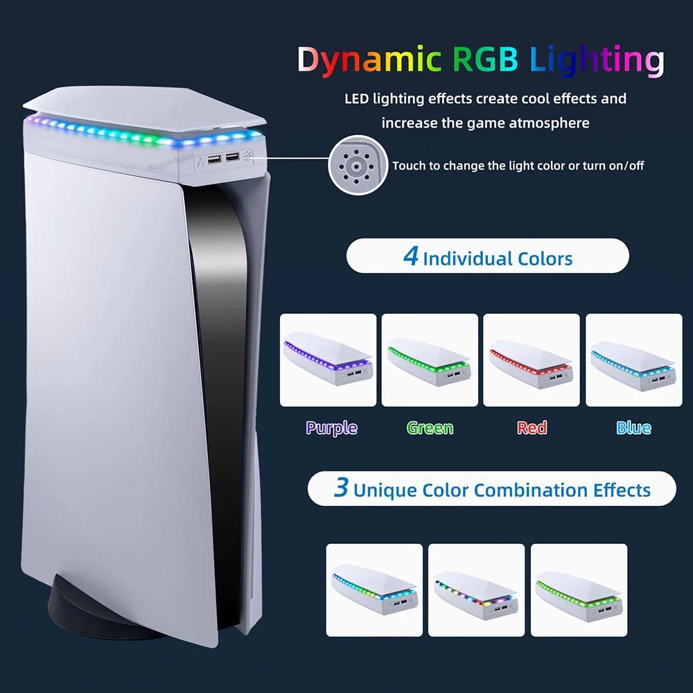 НОВЫЙ для PS5 RGB-вентилятор охлаждения с защитой от пыли RGB-радиатор для игрового хоста, внешний вентилятор охлаждения хоста для игровых аксессуаров Playstation 5