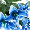 10 Heads Vivid High Quality Colorful Wedding Decor Artificial Flowers Lilies Bouquet Fake Lilies