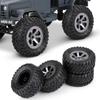4PCS RC Rubber Wheel Tyre & Wheel Rims Set Modification Parts for WPL C14 C24 MN D90 99S RC 4WD Off-road Vehicle Part