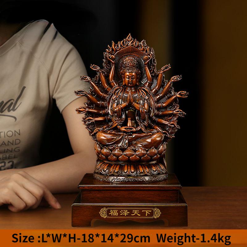 Тысячерукий орнамент Гуаньинь, позолоченная благословенная статуя Бодхисаттвы Авалокитешвары, хранящаяся в храмах и домах