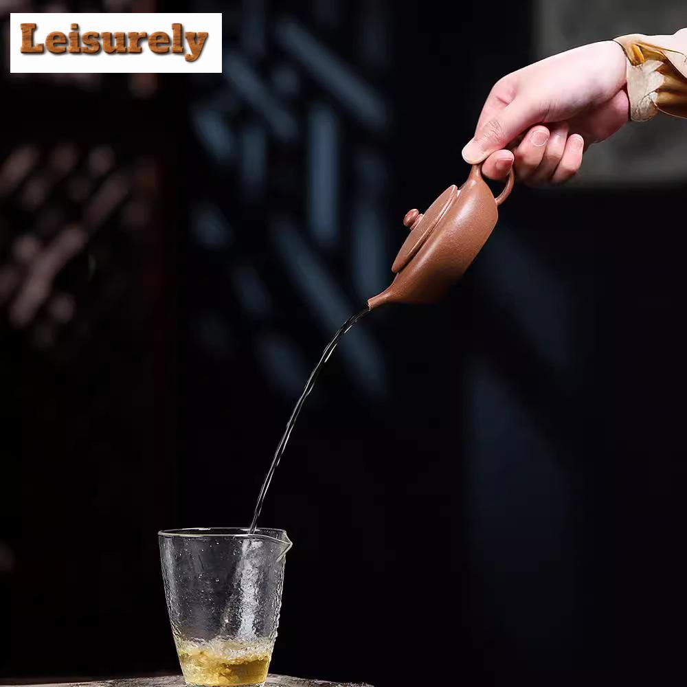 120ML Vintage Yixing Purple Clay Teapots Handmade Bian Chen Pot Raw Ore Section Mud Tea Maker Kettle Zisha Tea Set Tea Services