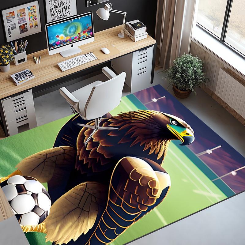 Go Ahead Eagles Pattern Rug, Indoor/Outdoor Mat, for Picnic, Gameroom, Bedroom, Office, Living Room, Home Decor Carpet, Birthday Gift