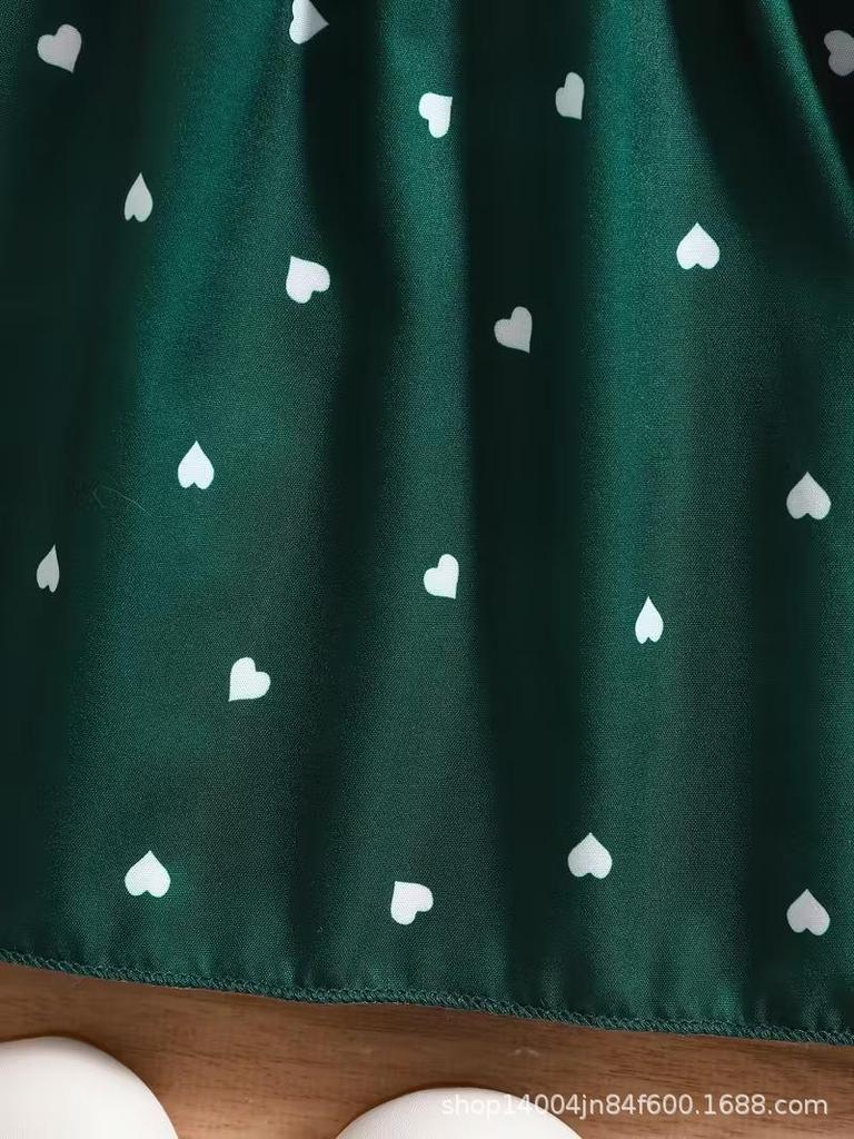 Toddler Girl Heart Smocked Dress and Hat Set Kids Beach Wear