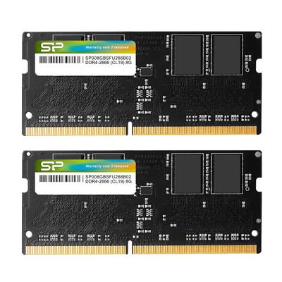 Оперативная память Silicon Power для ноутбука 8 ГБ x 2 260-контактная CL19 Совместима с Mac SP016GBSFU266B22 DDR4-2666 (PC4-21300) (16 ГИГАБАЙТ) 1.2V