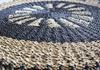 Seagrass Rug Round Black and Tan 1m