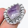 Натуральный Аметист Шеврон Драгоценный Камень Серебро 925 пробы Ювелирное Кольцо Размер 7 y3J17
