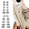 Silver Color Shawl Brooch Vintage Style Sweater Blouse Pin New Design Clip Clasps