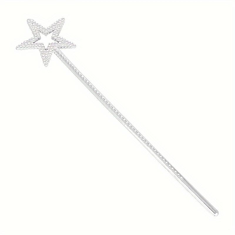 1 шт. Волшебная палочка принцессы-феи, Серебряная волшебная палочка со звездой, Палочка Глинды, Сияющая палочка ангела для девочек и взрослых, Костюм, День рождения