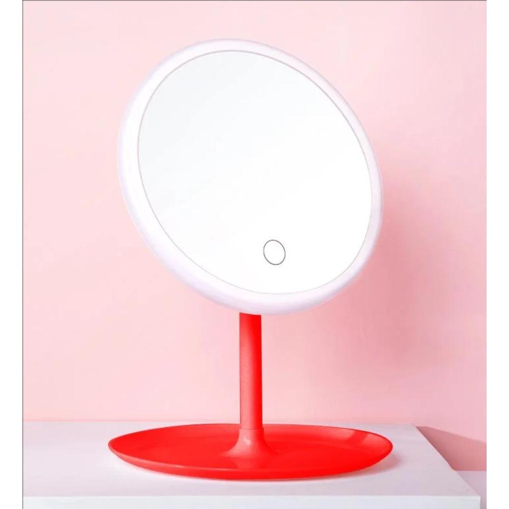 Светодиодное зеркало для макияжа, студенческое общежитие, косметическое зеркало для макияжа со световым наполнителем, лупа с 5 присяжными, вращающаяся на 90 °, складная