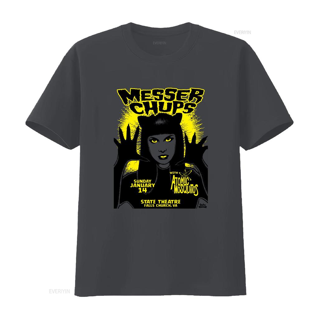 Messer Chups Atomic Mosquitos Концертная Футболка Для Фанатов Хэллоуин Вечеринка Размеры S 5XL винтажная Стиранная с принтом Удобная Повседневная