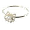 Handcrafted Ring 'Raccoon' Silver Plated - 8x8 Mm