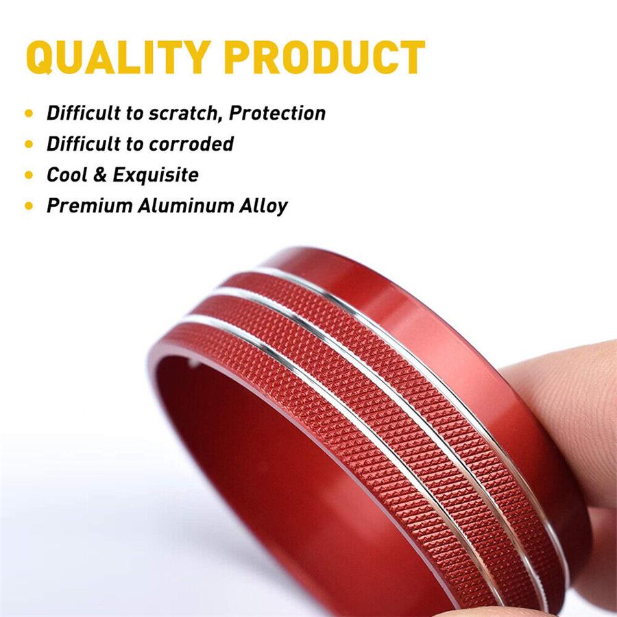 Новое 3X Кольцо-накладка на переключатель радио AC, крышка ручки для Dodge Challenger/Charger 2015-20 КРАСНЫЙ