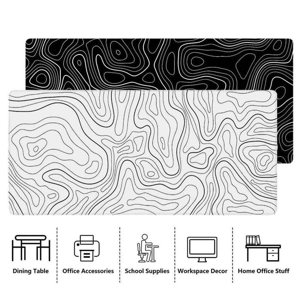 Fluid Pad Contour Computer Desk Pad Rubber Non Slip Line Pad