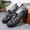 Camouflage Shoes Men's Outdoor Slip-on Canvas Shoes Wear-resistant Non-slip Breathable Construction Site Labor Insurance Shoes Low Top Casual Shoes