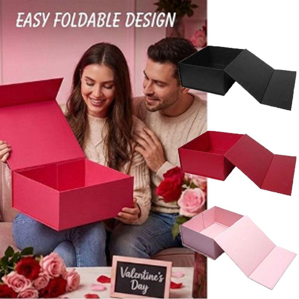 Large Size Empty Box Rectangle Jewelry Gift Box New Thicker Flowers Gift Box Mother's Day