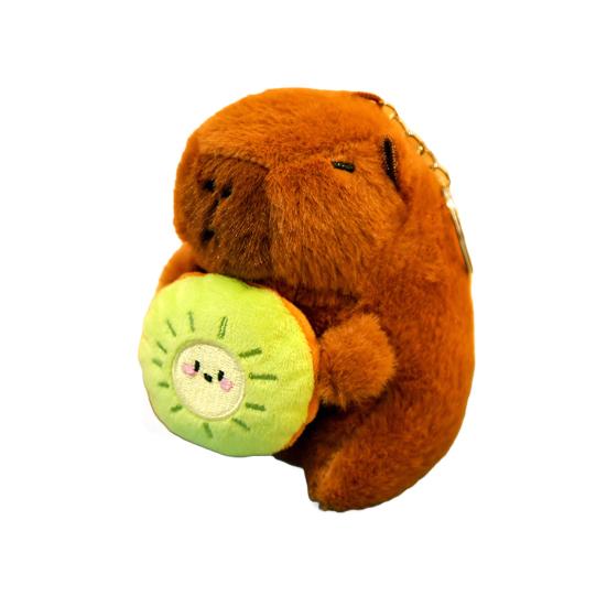 Мягкая игрушка-брелок в виде капибары, подвеска в виде дикой природы, надежное крепление, декоративная сумка, милый брелок в виде животного