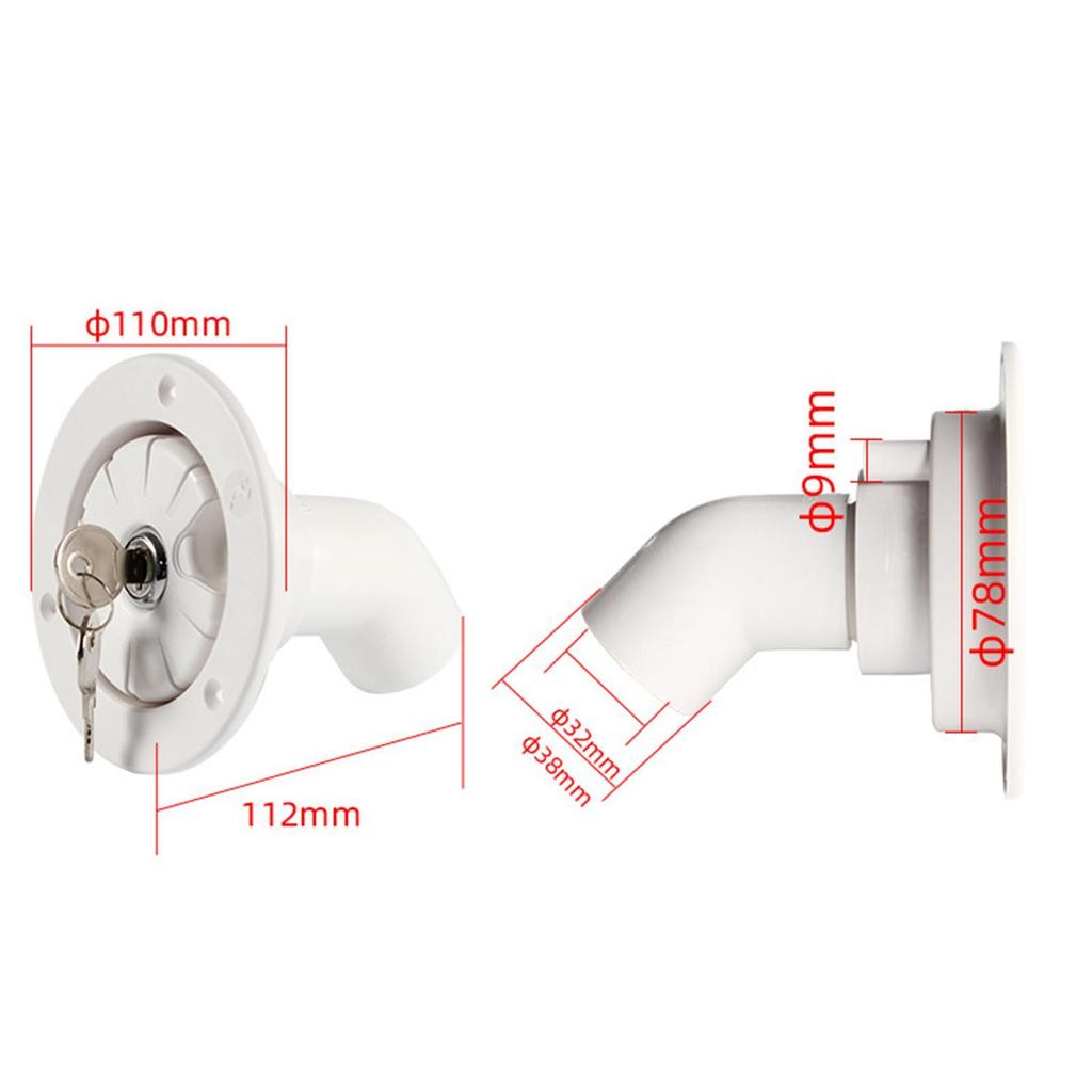 78 мм заливной люк для воды Tough Fill Hatch для автодома, прицепа, лодки, автодома, черного цвета