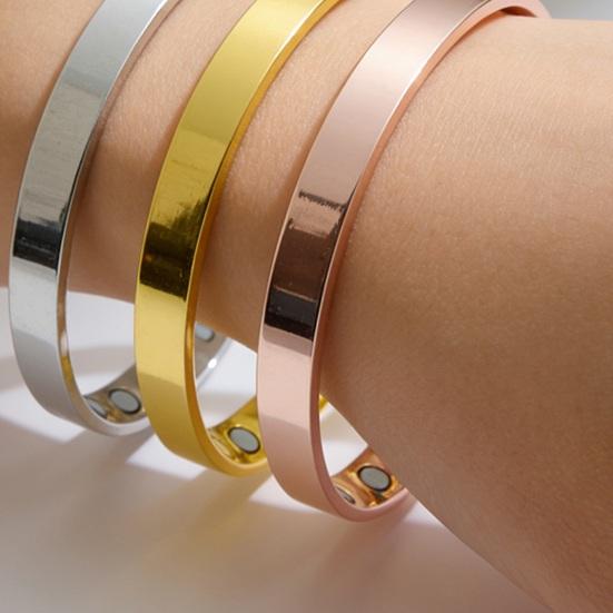 Магнитный Браслет Регулируемый Унисекс Браслет Минималистичный Браслет-Манжета из Сплава с Эффективными Магнитами Открытый Браслет Подарок для Мужчин и Женщин