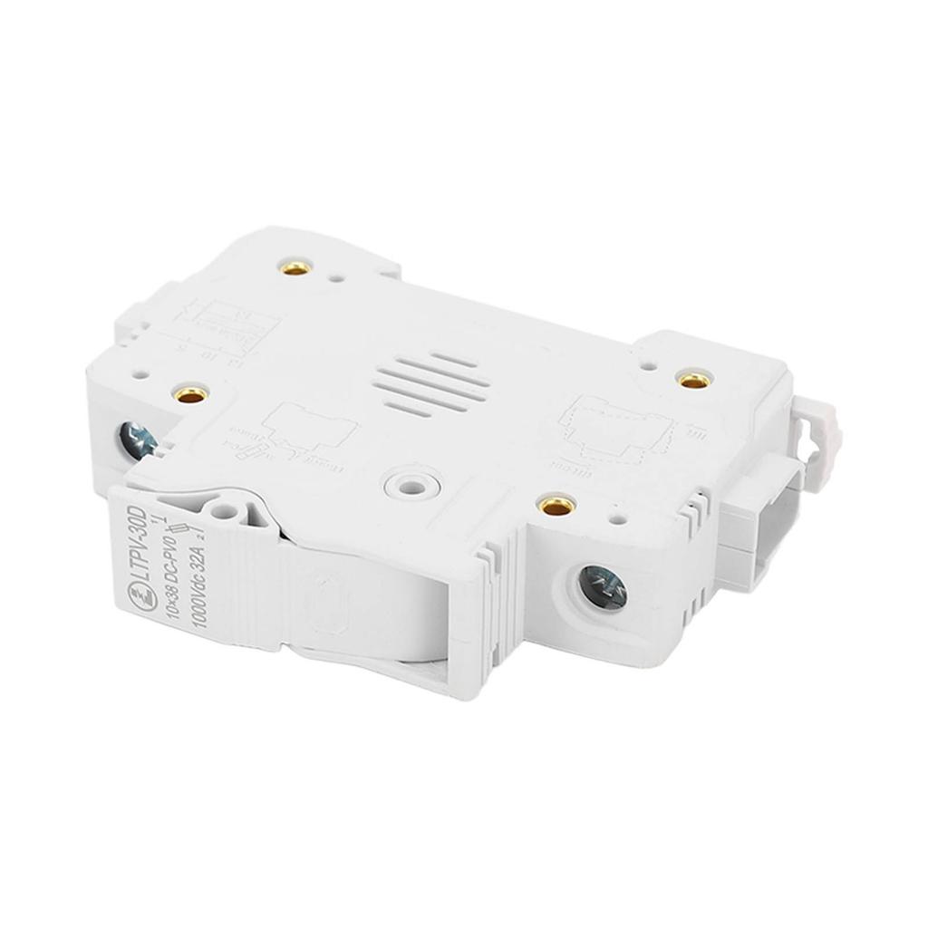 Держатель предохранителя постоянного тока 1P 32A, монтируемый на DIN-рейку, огнестойкий, основание для фотоэлектрических предохранителей с предохранителем 20A 10x38мм 1000В постоянного тока