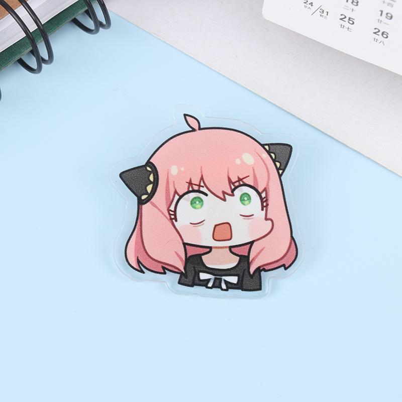 Значок с героями мультфильмов, аниме, шпион, семейная периферия, Арния, акриловая брошь, милое выражение, сумки для одежды, декоративная подвеска-паста