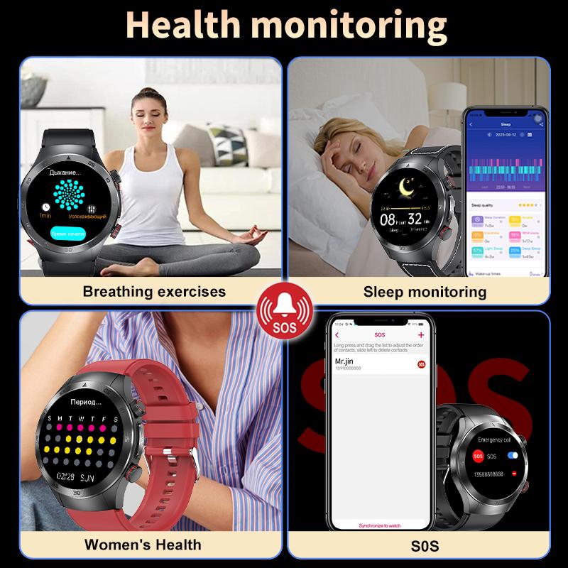 SACOSDING New 1.43 Inch AMOLED Screen Smart Watch 2024 Bluetooth Call Watches For Women Health Monitor Sport Fitness Women Smartwatch