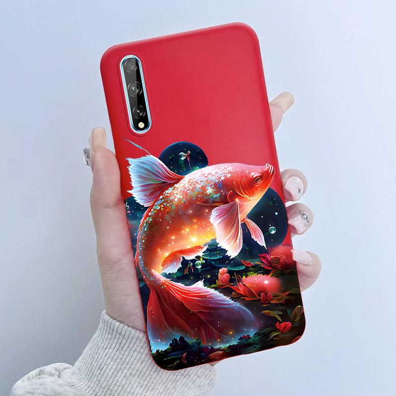 Чехол для телефона Huawei Y8p Дизайн 'Девочка с цветами' Мягкий силикон ТПУ Задняя крышка для Huawei P Smart S Y 8p HuaweiY8p AQM-LX1 Чехлы