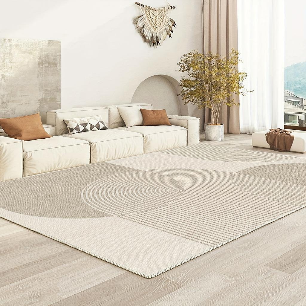 Modern Minimalist Geometric Area Rug - Polyester,  Rectangular,  for Living Room, Bedroom, Office, and Leisure Areas - Indoor Rug Exceeding 2.16m²