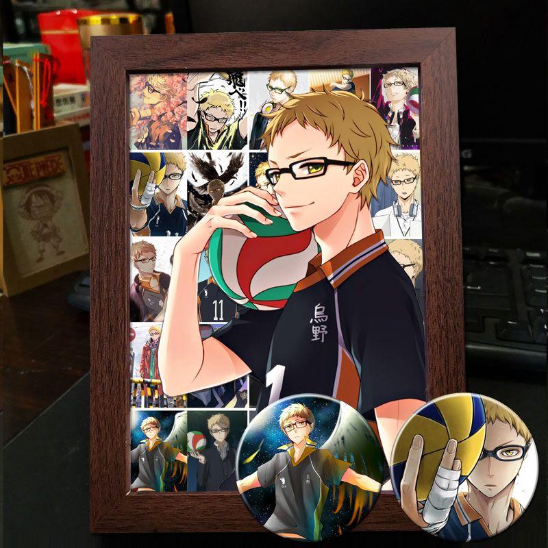 Хайкю!! Украшение фоторамки: Кагеяма Тобио и Хината Шоё - Готовая фоторамка-дисплей в подарок