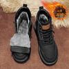 Мужские ботинки Martin, флисовые высокие мужские ботинки, зимние большие хлопковые ботинки для снега, рабочие ботинки, ботинки из ревеня, мужские кожаные ботинки