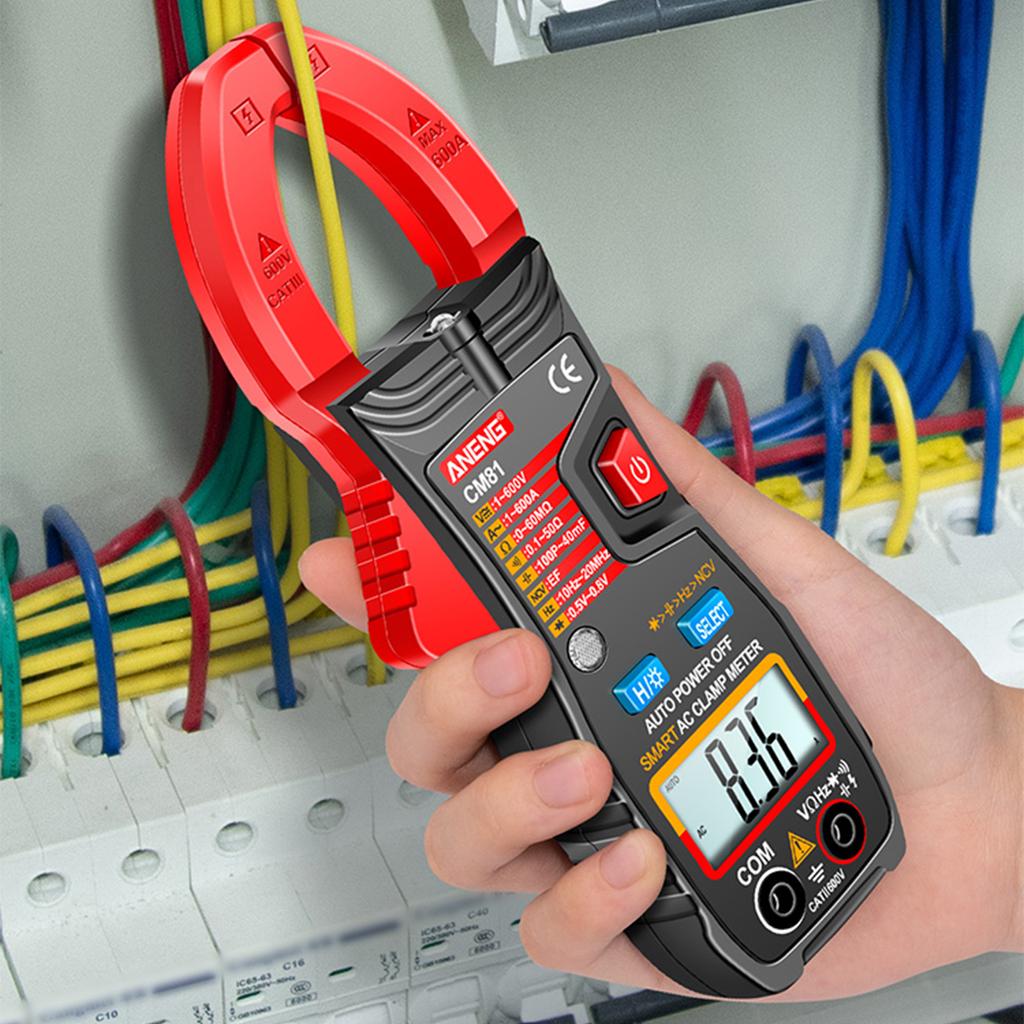 ANENG CM81 Умные клещи переменного тока Мультиметр с зажимами 6000 отсчетов Вольтметр с автоматическим диапазоном 600A Амперметр