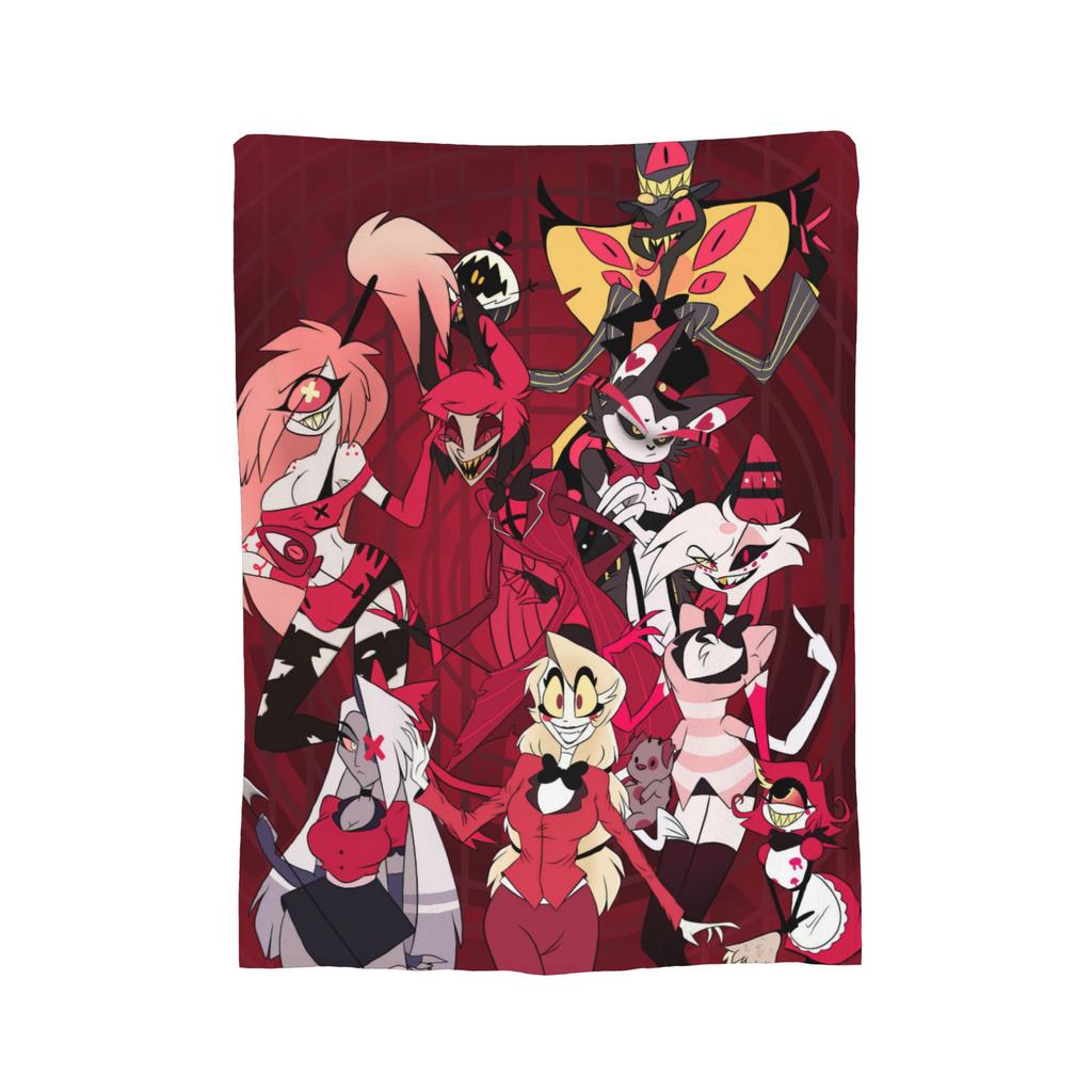 Cartoon Hazbins Hotels Vox Blanket Flannel Printed Multi-function Super Warm Throw Blanket for Bedding Car Rug Piece