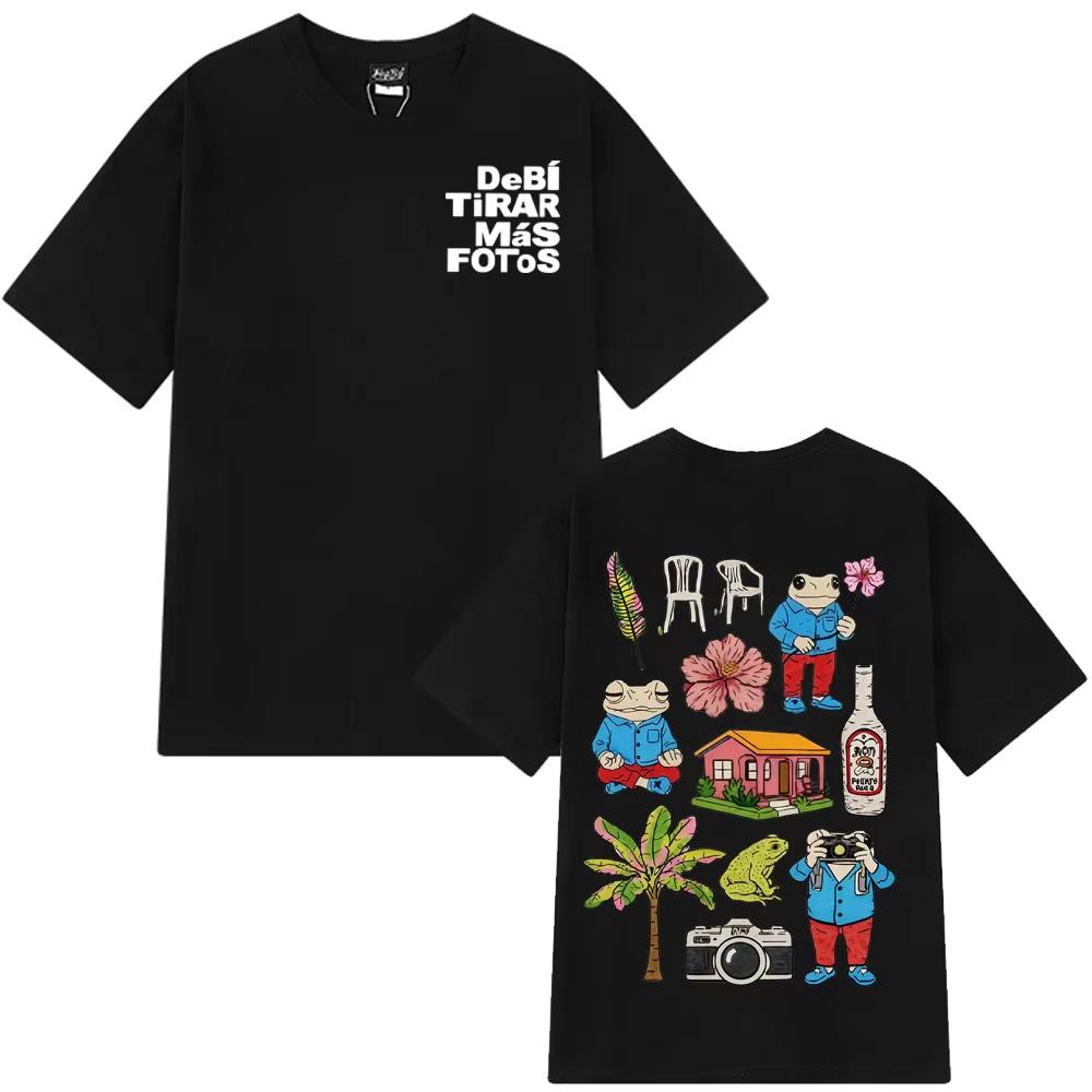 Rapper Bad Bunny Tour 2026 Debi Tirar Mas Fotos DTMF Merch TShirt Unisex Fashion Clothing Summer ONeck Hip Hop Tees Streetwear