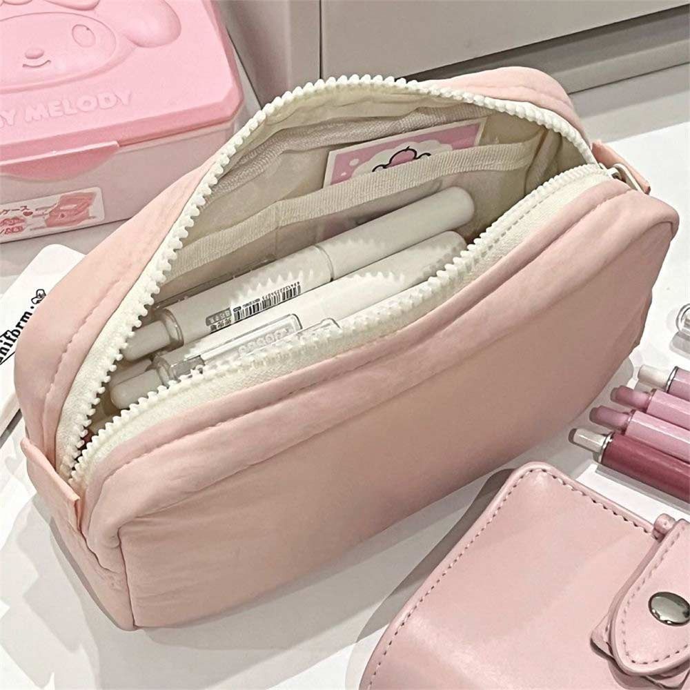 Large Capacity Pen Bag Zipper Design Stationery Organizer New Pencil Case Students