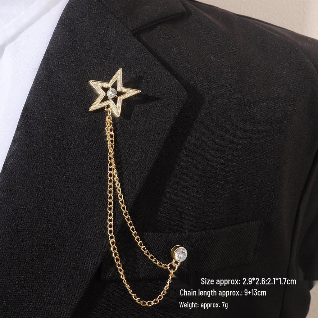 Baroque Rhinestone Pearl Corsage Necklace Brooch - Retro British Court Suit Accessory