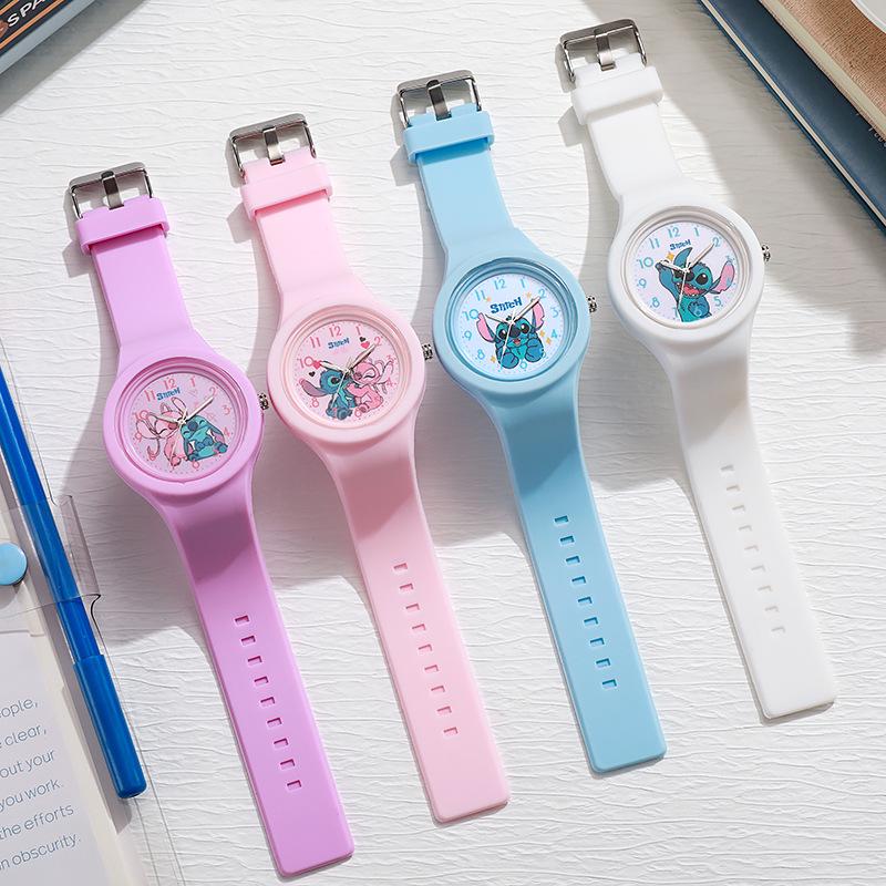 Cute Cartoon Silicone Watch - Candy Colors, Round Face - Perfect for Middle Schoolers