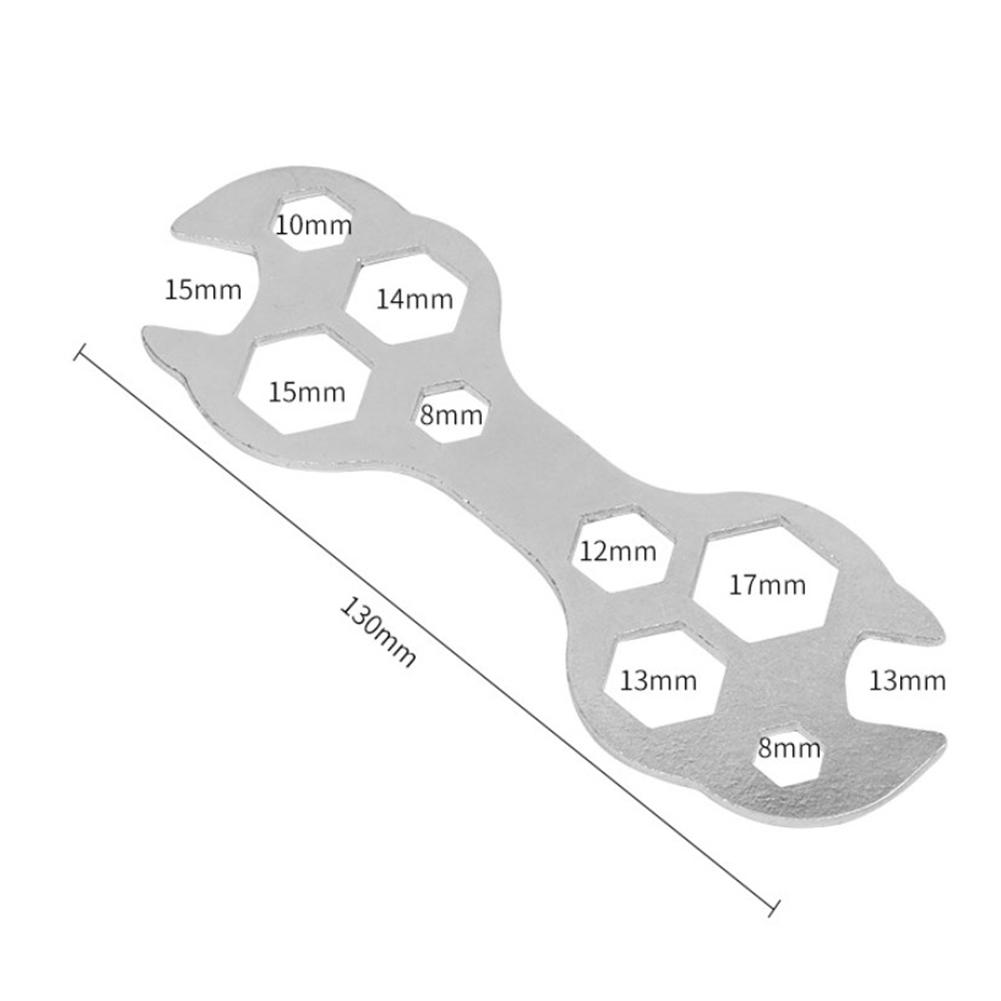 Для автомобиля велосипеда универсальный гаечный ключ инструмент для механического ремонта портативный мультитул 10 в 1 гаечный ключ 8-17 мм шестигранный многоотверстный винтовой ключ