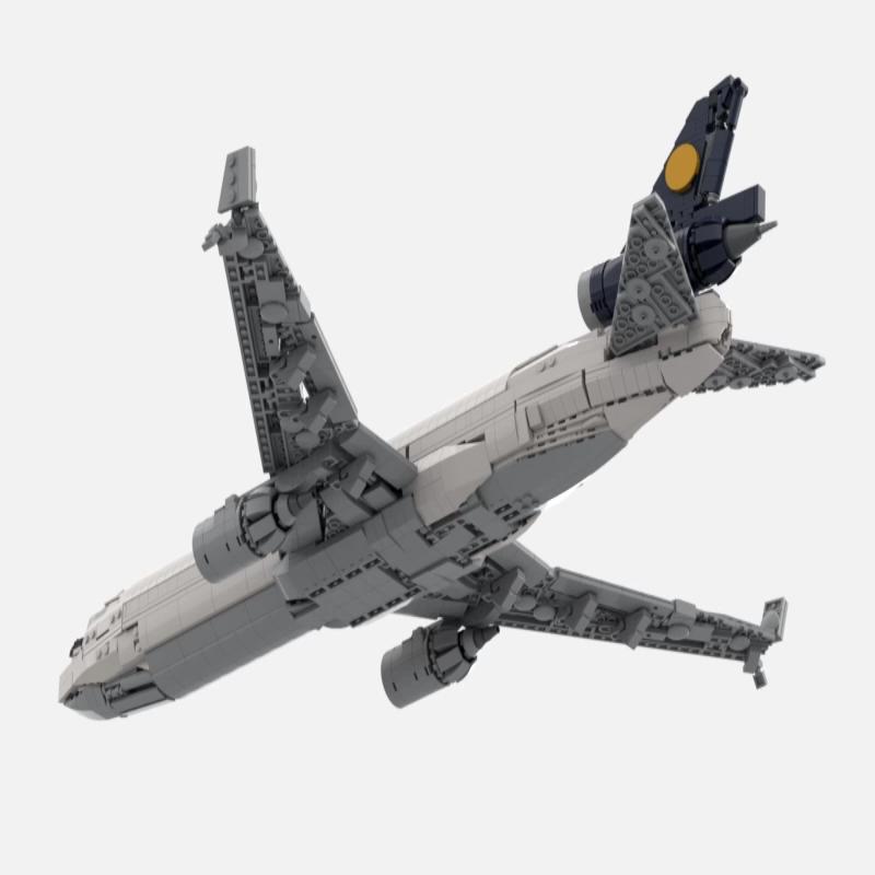 1836 деталей MOC Air 10 Creator Expert Lufthansa Cargo MD 10 Модель Строительные Блоки Модель Грузового Самолета Технология Детские Фанаты Игрушки
