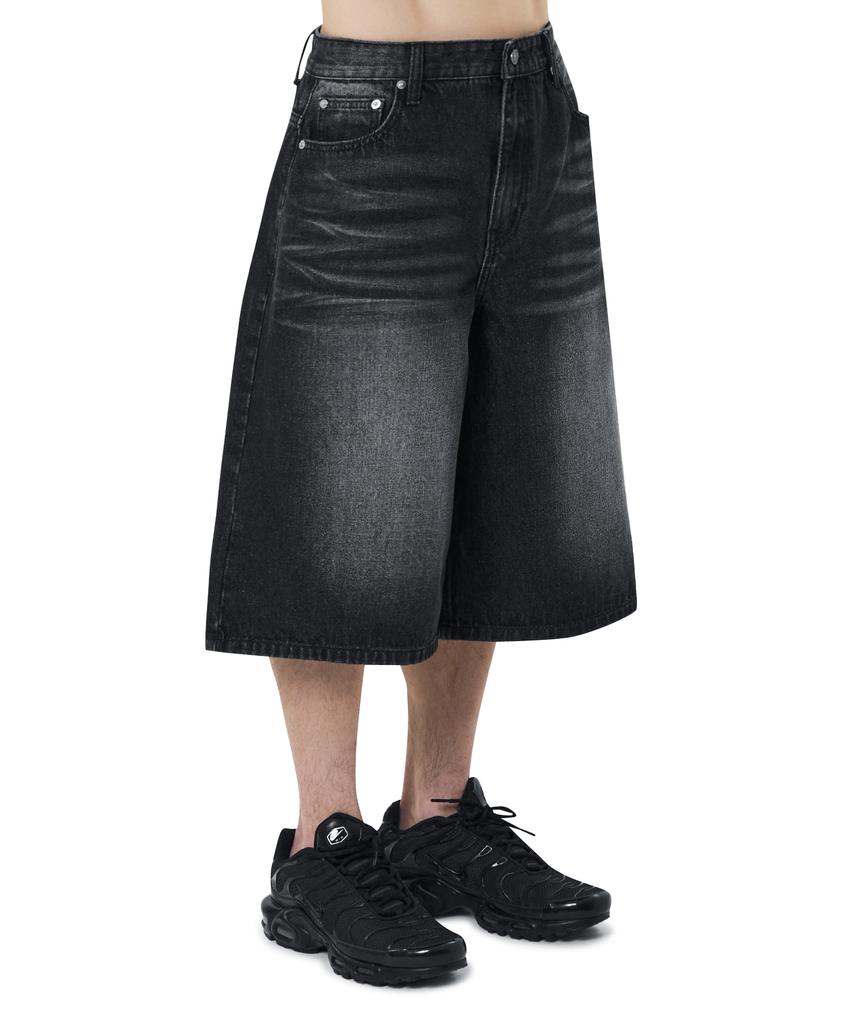 OHY Wide Bermuda Denim Shorts - Black