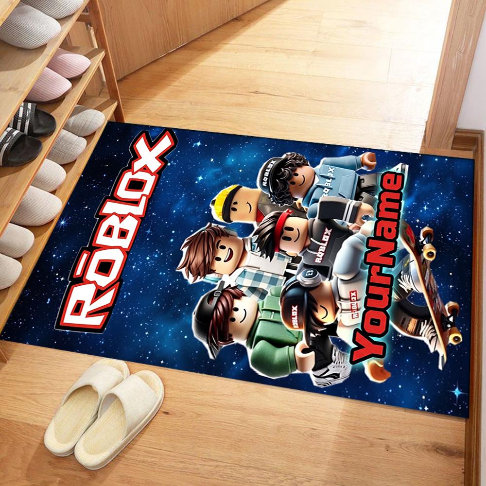 Roblox 252 Personalized Text Floor Rug Office Rug Design for Game Room Kitchen Bedrooms Decorate room Antislip Carpet Office home decor