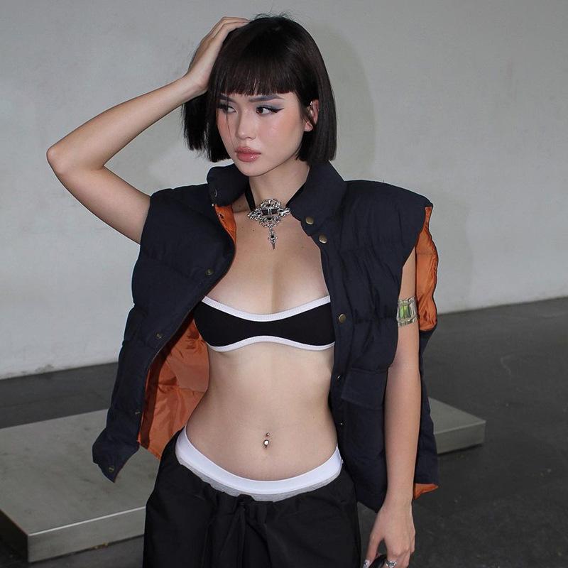 Ultra-short Two-string Crop Top Fashionable Glamour Colors 2024 for Women