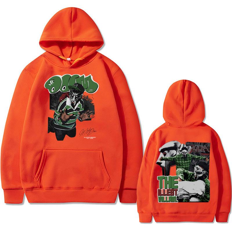 Худи с принтом Mfdoom Madvillainy The Illest Villa с двойной печатью, мужское, свободное, хип-хоп, свитшоты, мужские, с флисом, хлопковые, с капюшоном
