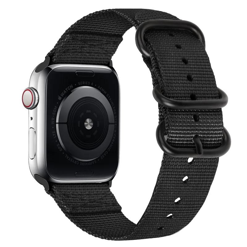 Нейлоновый ремешок для Apple Watch band Ultra 3/2/1 49мм 45мм 44мм 41мм 42мм 46мм Трехкольцевый браслет iWatch 11 10 9 8 7 6 5 4 Correa