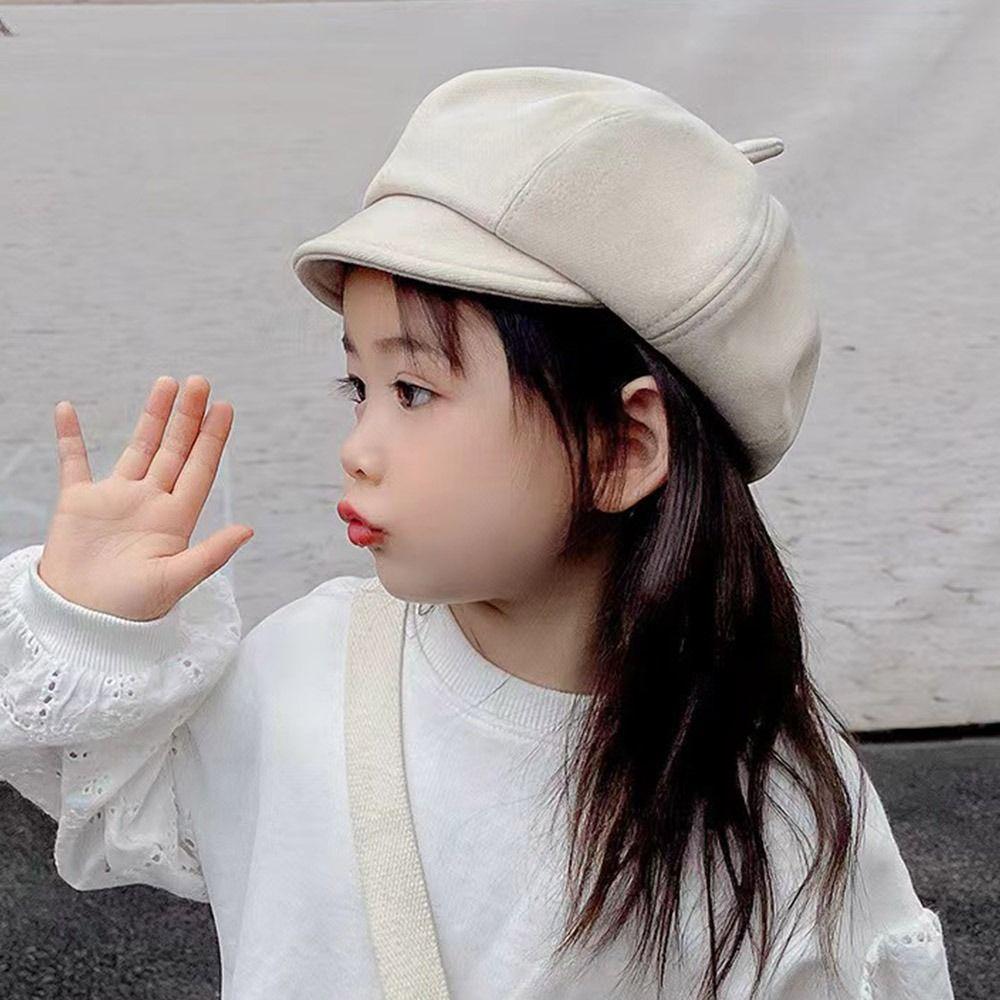 Woolen Kids Berets Warm Painter Hat Autumn Winter Baby Beret Hat  Boys Girls