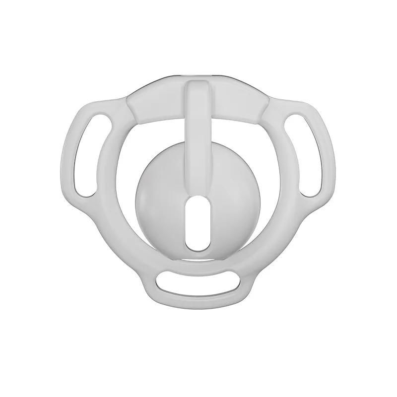Small Flat Chastity Cage Small Flat Chastity Cage Positive Negative Cute Cock Cage Penis Bondage for Men with 6 ABS Penis Rings