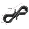 50pcs Multifunctional S-shaped Light String Hook Clip Firm Gutter Hooks Plastic Black/White Elastic Tightening Hooks Christmas