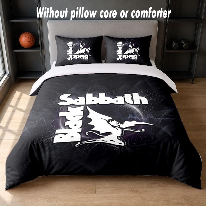 Led Zeppelin Design Bed Bedding Set 1 Duvet Cover + 2 Pillowcases Soft Breathable Household Bed Linens