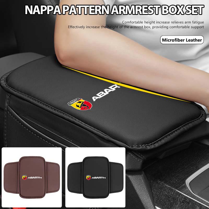 For Abarth Car Console Container Armrest Covering Protective Cover FIAT Bravo Cronos Ducato Doblo Freemont Idea Linea Panda V10