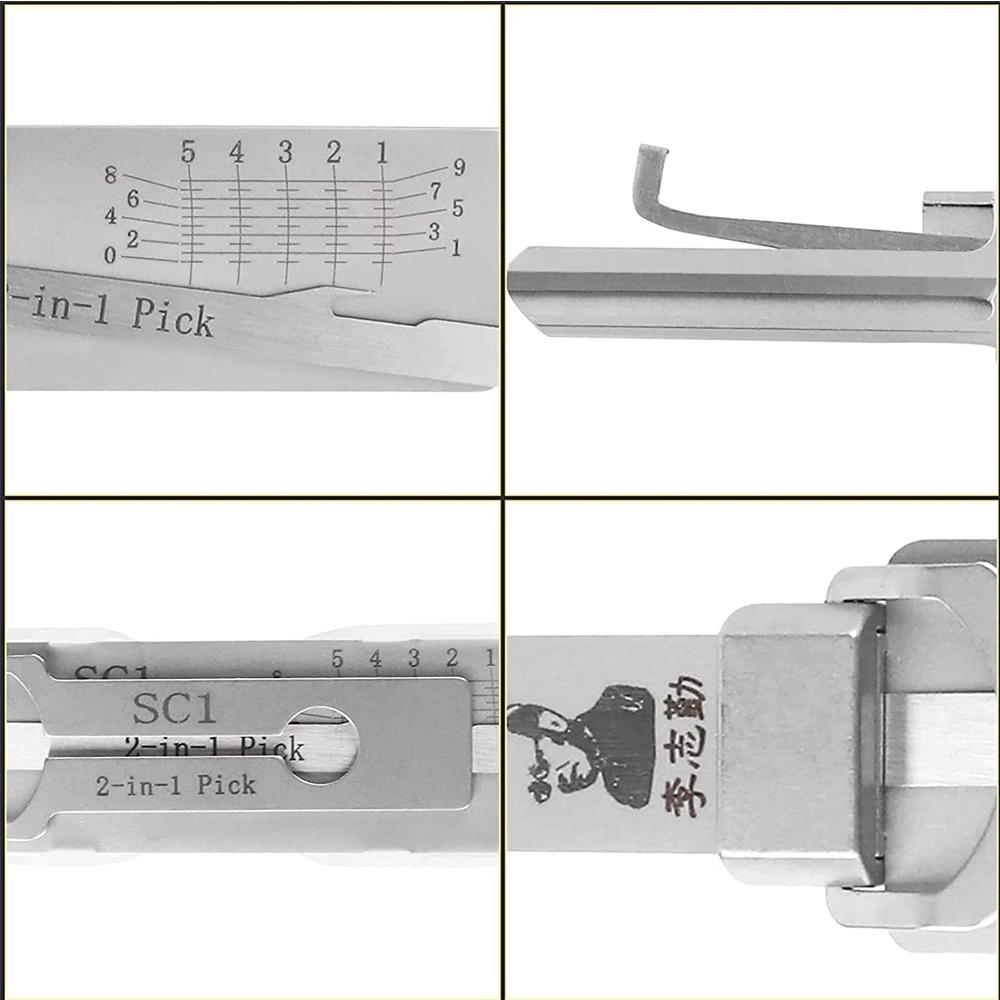 Инструменты Lishi 2 в 1 KW1 SS001 SS002 KW5 SC1 SC4 Декодер замков Профессиональный ручной слесарный инструмент для всех типов